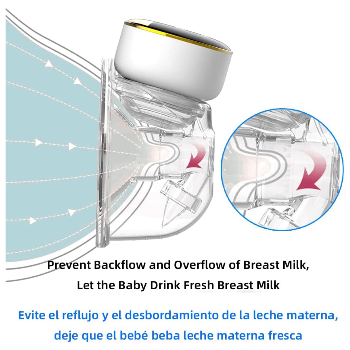 Extractor de leche portátil manos libres